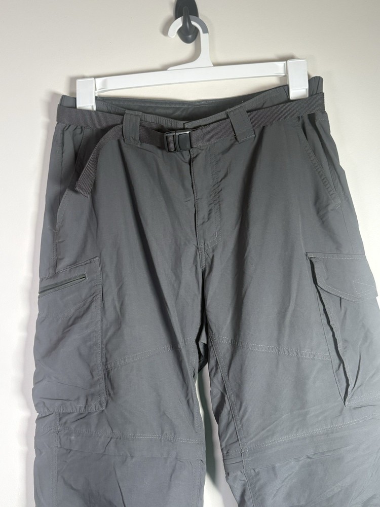 Columbia Pants Men 34x30 Silver Ridge Convertible Gray Utility Cargo Utility
