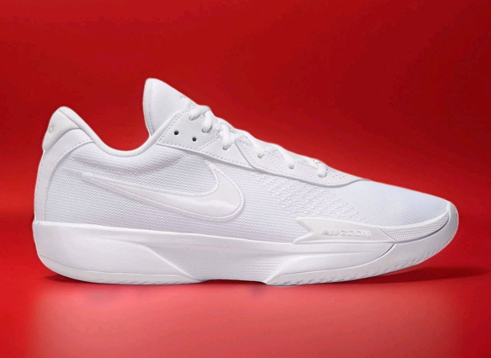 Nike Air ZOOM GT Cut Academy Basketball Shoes Team Bank Triple White Mens 8.5 42
