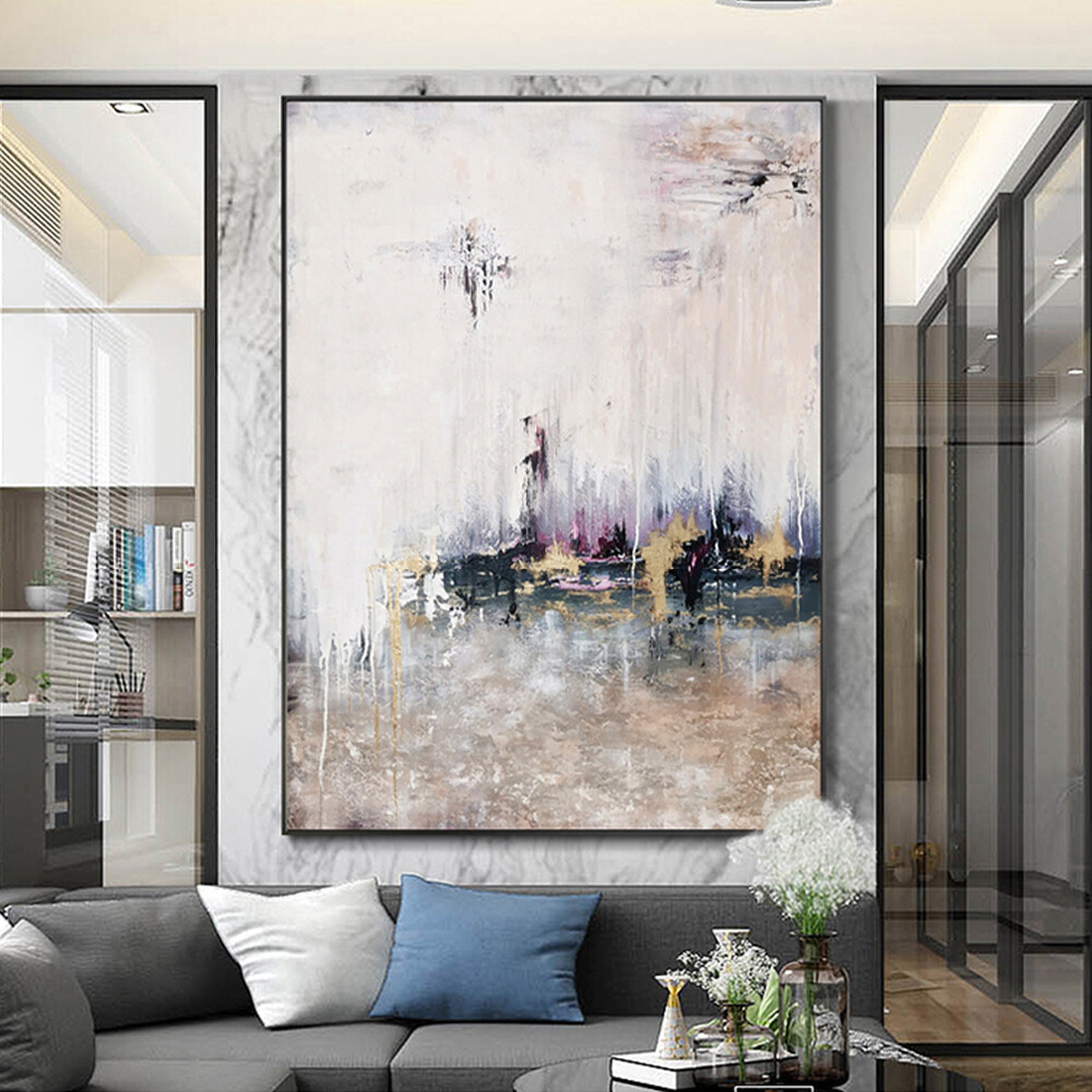 Abstract Hand Painted Oil Painting Thick Texture Canvas Painting For Living Room