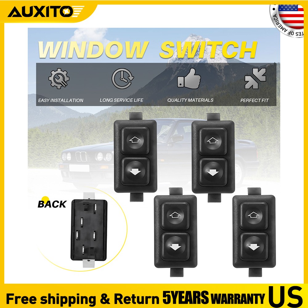 Set 4 pcs Illuminated Power Window Switch For BMW E23 E24 E30 E28 61311381205 M
