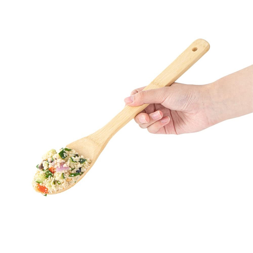 Restaurantware 12 Inch Serving Spoon 1 Sturdy Wood Spoon For Cooking - Utensi...