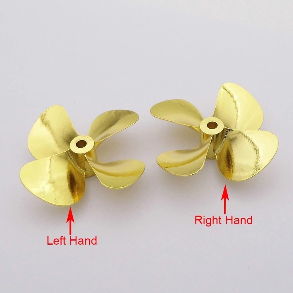 1 Pcs RC Boat Model 55/60mm Metal Propeller 4-Blades 4mm Shaft For RC Marine ROV
