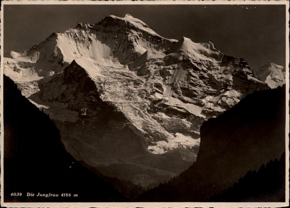 RPPC Jungfrau Mountain Interlaken Switzerland vintage postcard q655
