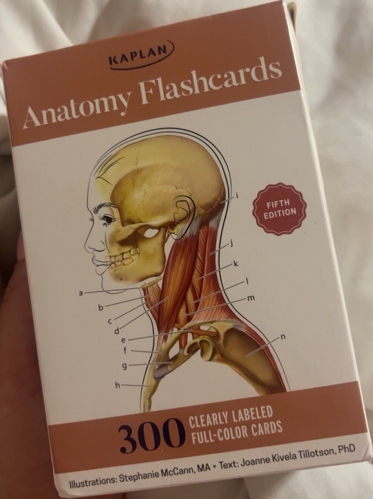 Kaplan Anatomy Flashcards Fifth Edition Illustrated 300 Cards Study Guide