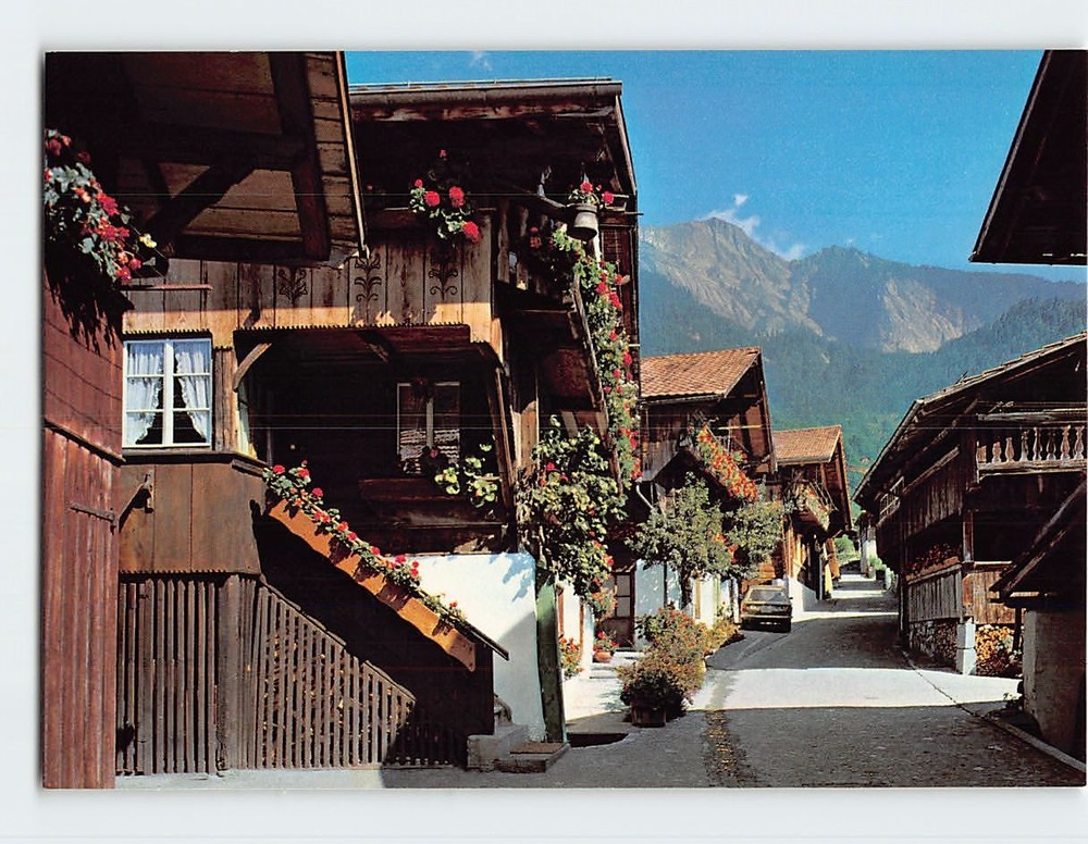 Postcard Dorfpartie Brienz Switzerland