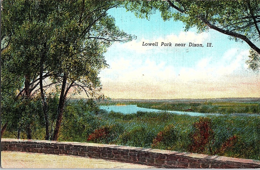 Chrome PARK SCENE Dixon - Near Rockford Illinois IL m/09 AH9585