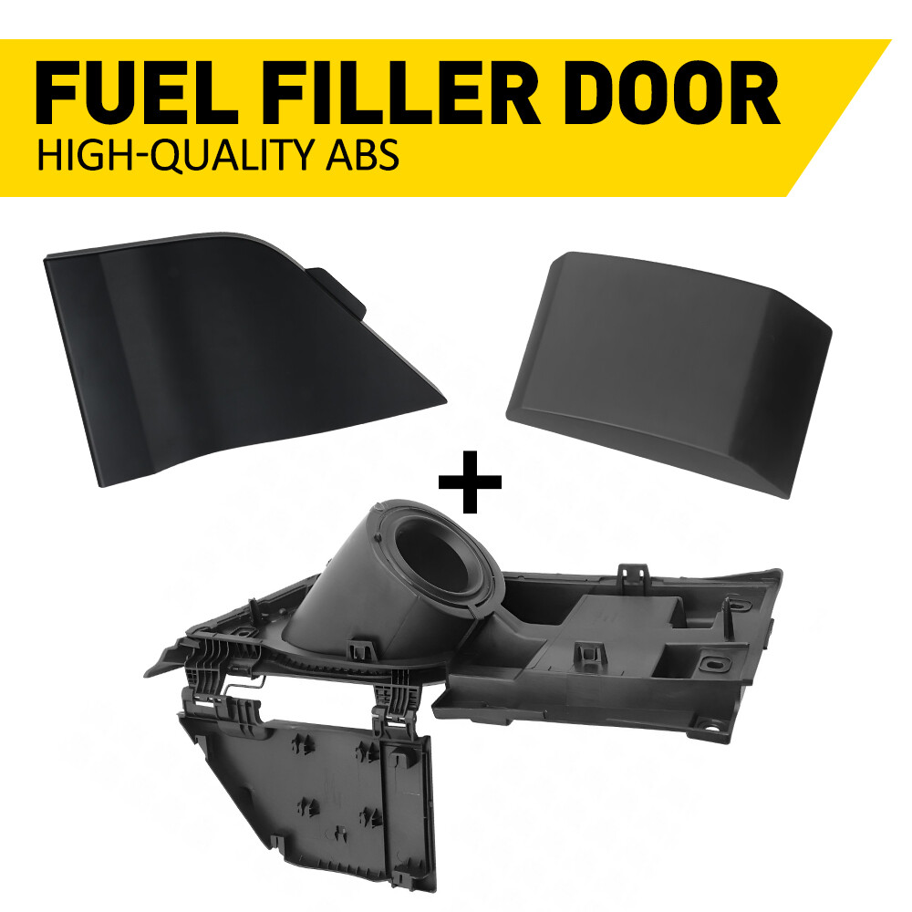 For 15-23 Ford Transit Van Gas Cover Upper & Lower + Fuel Filler Door Housing M