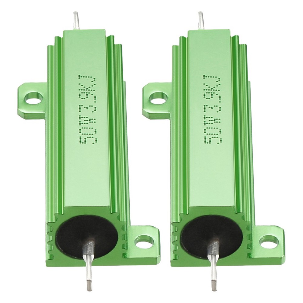 2 Pcs Aluminum Case Resistor, Great for Daily Use (Green, 50W 3.9K Ohm)