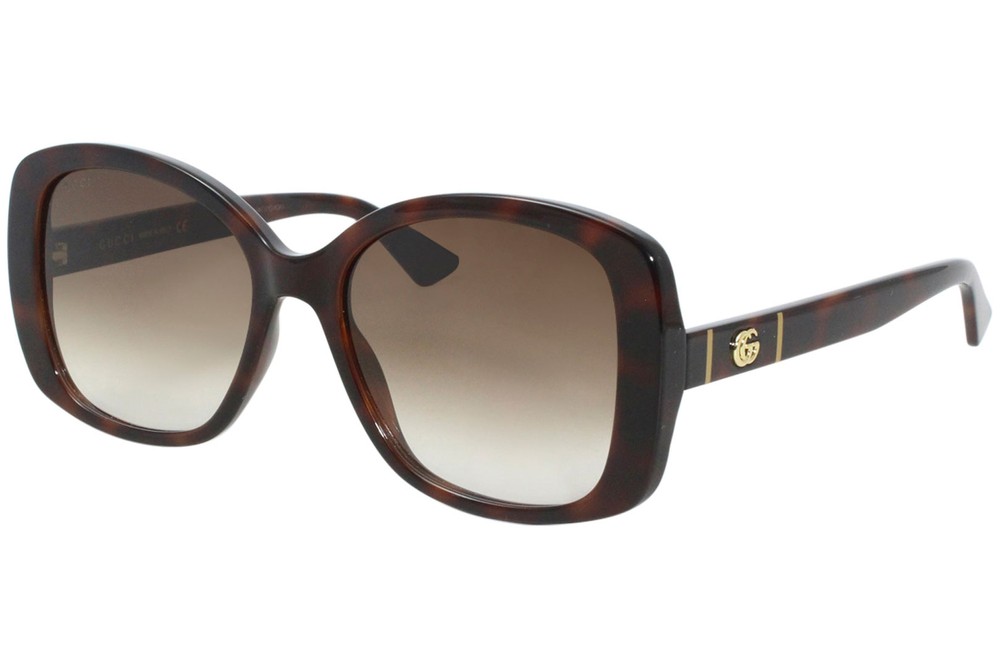 Gucci GG0762S Havana Brown Gradient Lens 56mm Women's Sunglasses
