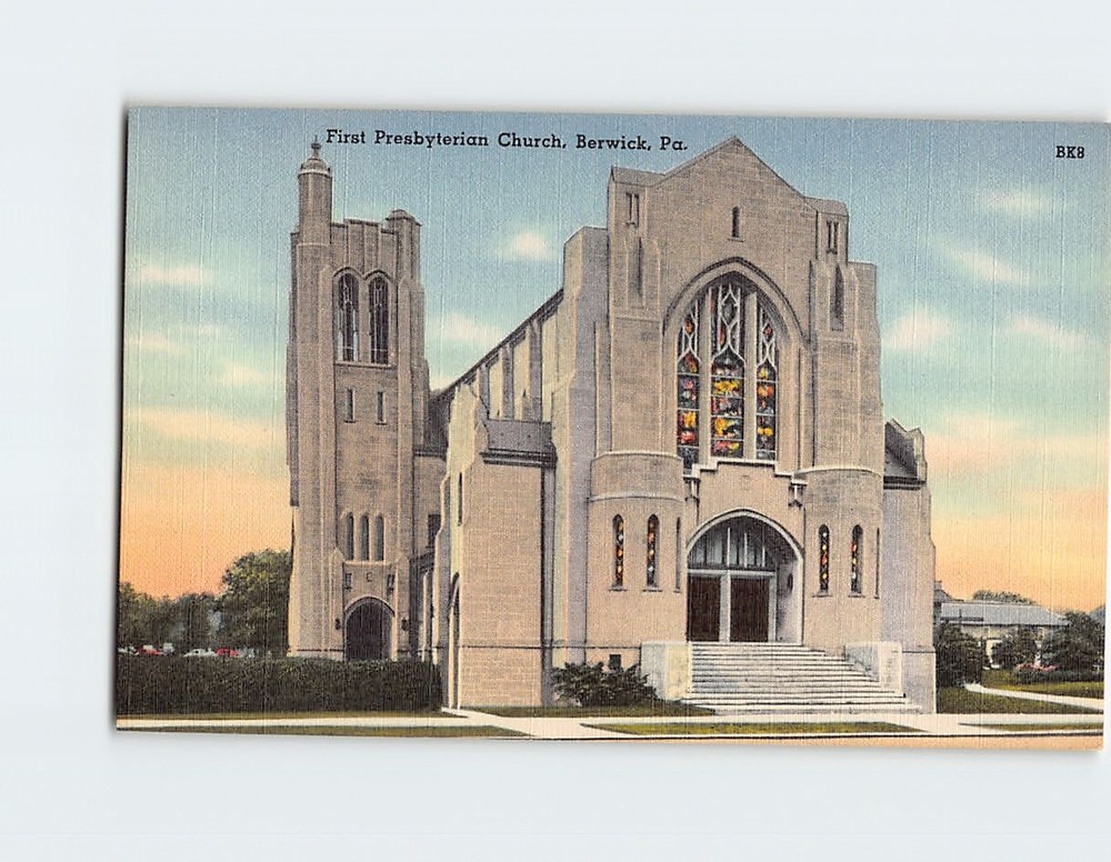 Postcard First Presbyterian Church Berwick Pennsylvania