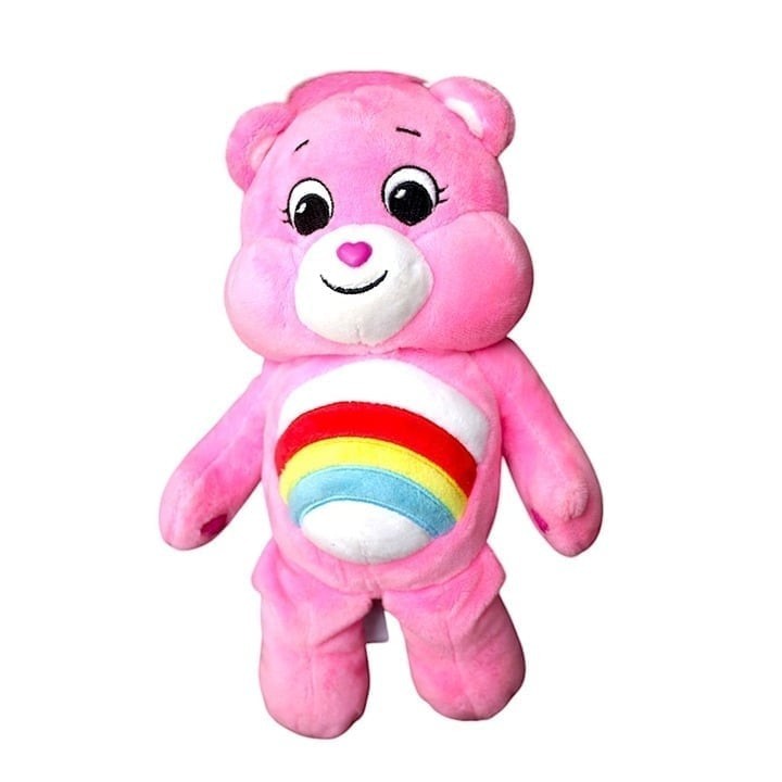 FREE SHIPPING Care Bears Unlock the Magic Cheer Bear 10” Plush Pink Rainbow