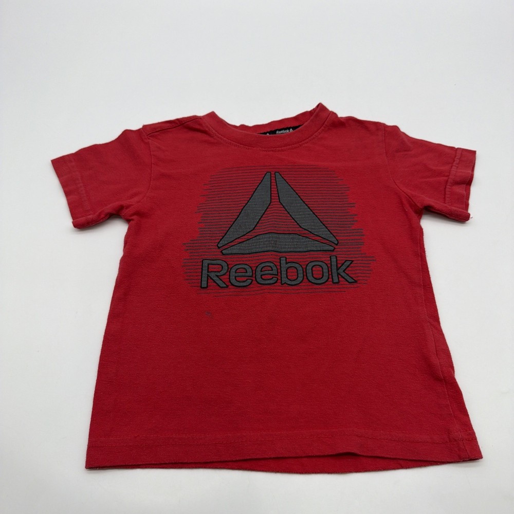 Reebok T-shirt Kids Boys Size 3T Red Graphic Print Logo .#46778