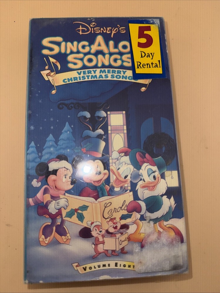 Disney’s Sing Along Songs Very Merry Christmas VHS Video Tape Vol 8 VTG