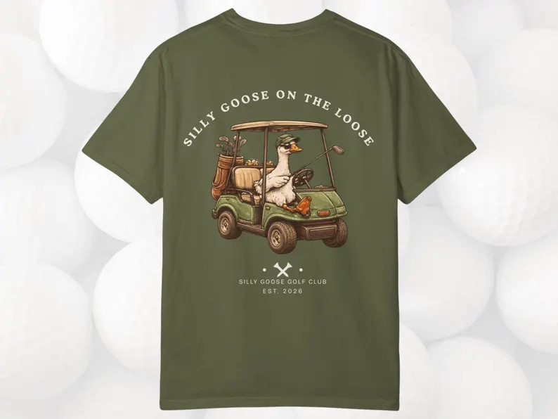 Funny Golf Comfort Tee Silly Goose Golfer Gift Humor