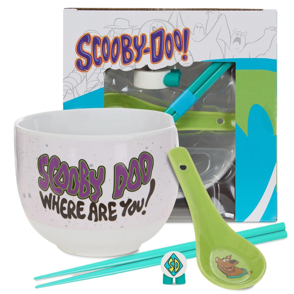 Culture Fly Scooby Doo Microwave Ramen Bowl Set with Chopsticks and Spoon, 20...