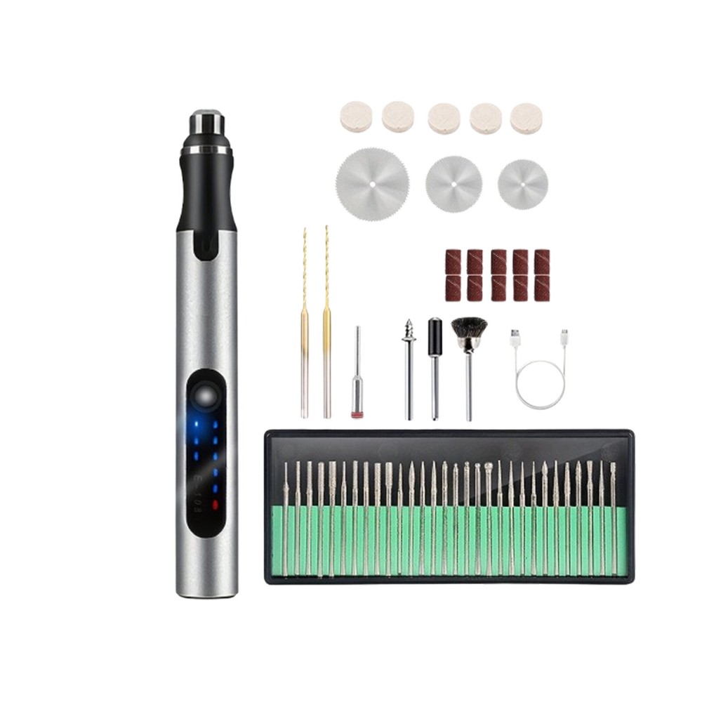 Cordless Engraving Pen with 33 Drill Bits for Micro Polishing