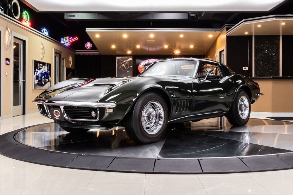1968 Chevrolet Corvette black showroom POSTER | Vintage Classic 24x36 Print