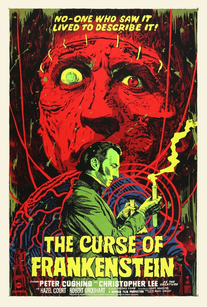 THE CURSE OF FRANKENSTEIN 1957 Poster print 24x36
