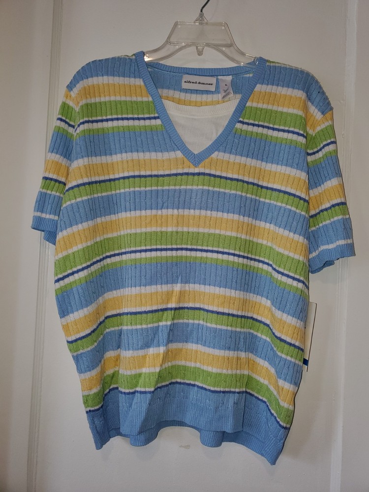 NWT Alfred Dunner Multicolor Striped Top Size XL #108