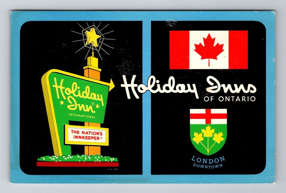 London-Ontario, Holiday Inn, Advertising, Antique Vintage Souvenir Postcard