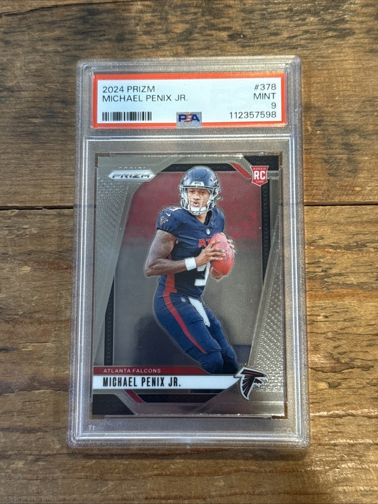 2024 Panini Prizm Michael Penix Jr. #378 RC PSA 9 Atlanta Falcons Rookie MINT
