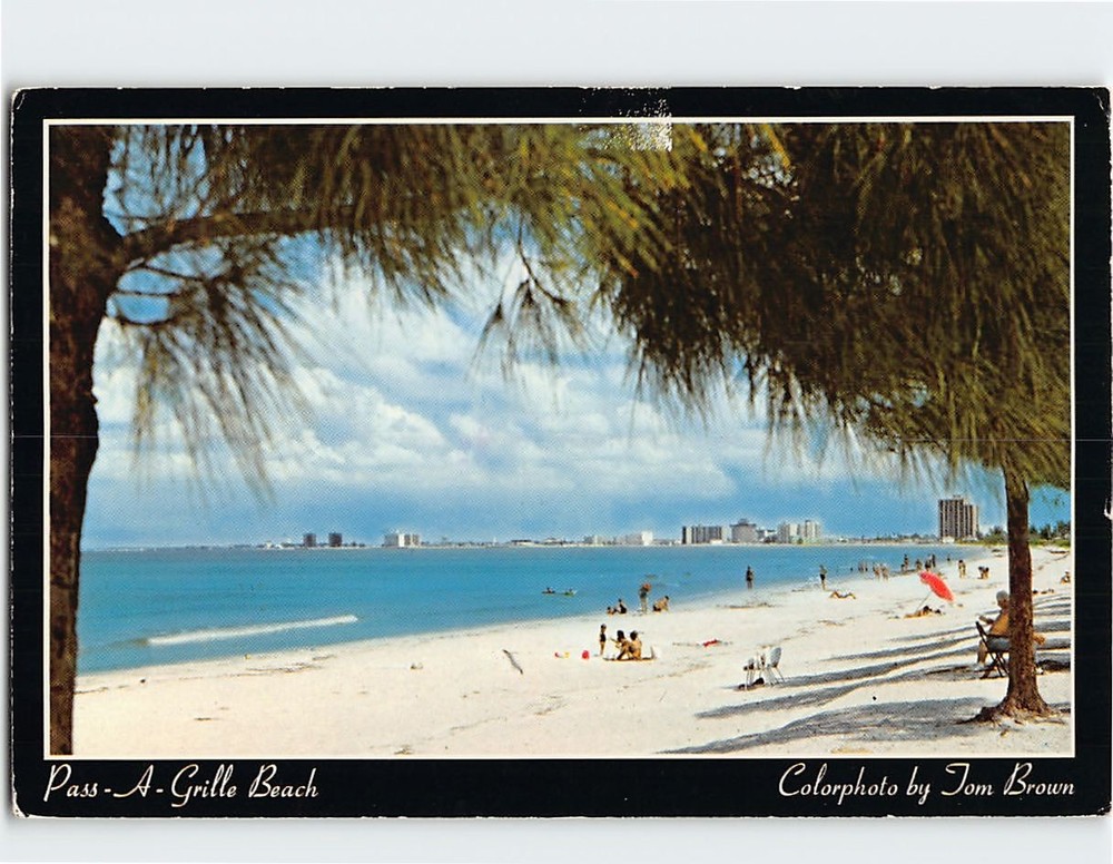 Postcard Pass-A-Grille Beach Florida USA