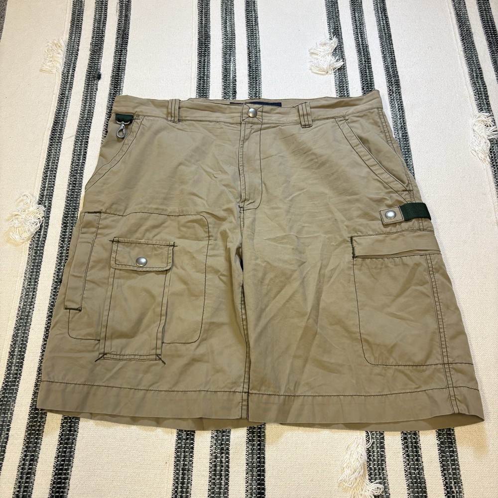 Vintage Nautica Jeans Co Shorts Mens 38 Tan Khaki Chino Cargo Utility Workwear