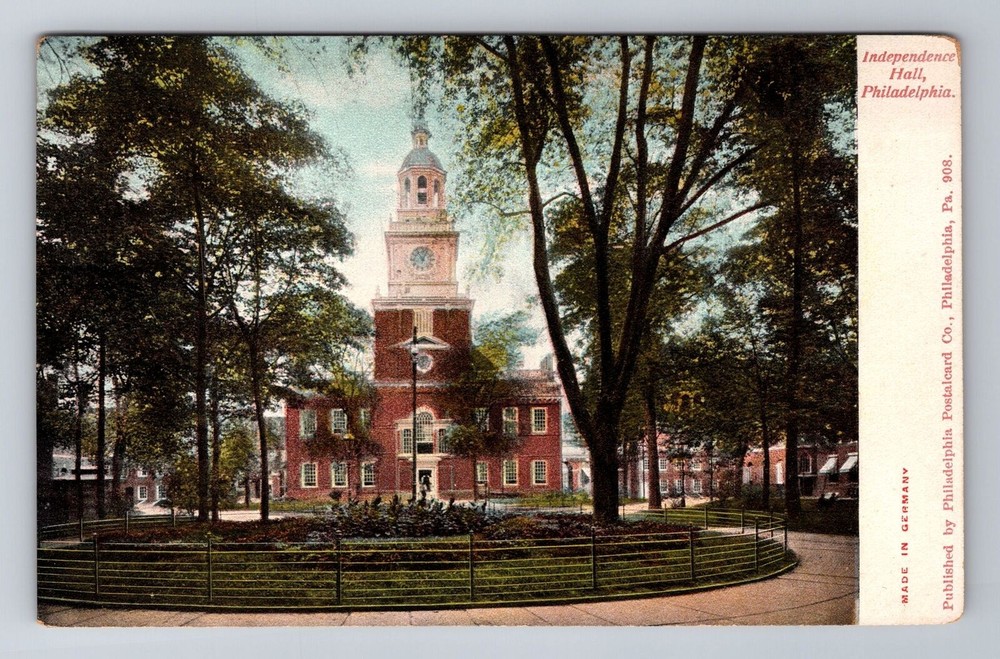 Philadelphia PA-Pennsylvania, Independence Hall, Antique Vintage Postcard