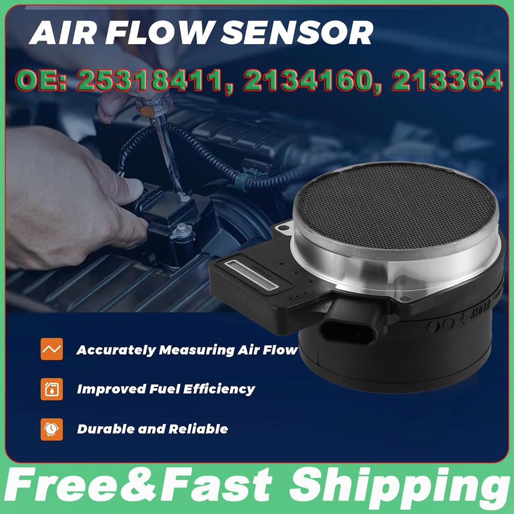Mass Air Flow Sensor MAF For Chevy Silverado GMC Sierra Cadillac Escalade 213364