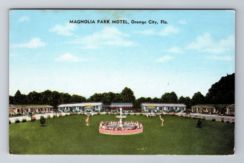 Orange City FL-Florida, Magnolia Park Motel, Advertising, Vintage Postcard