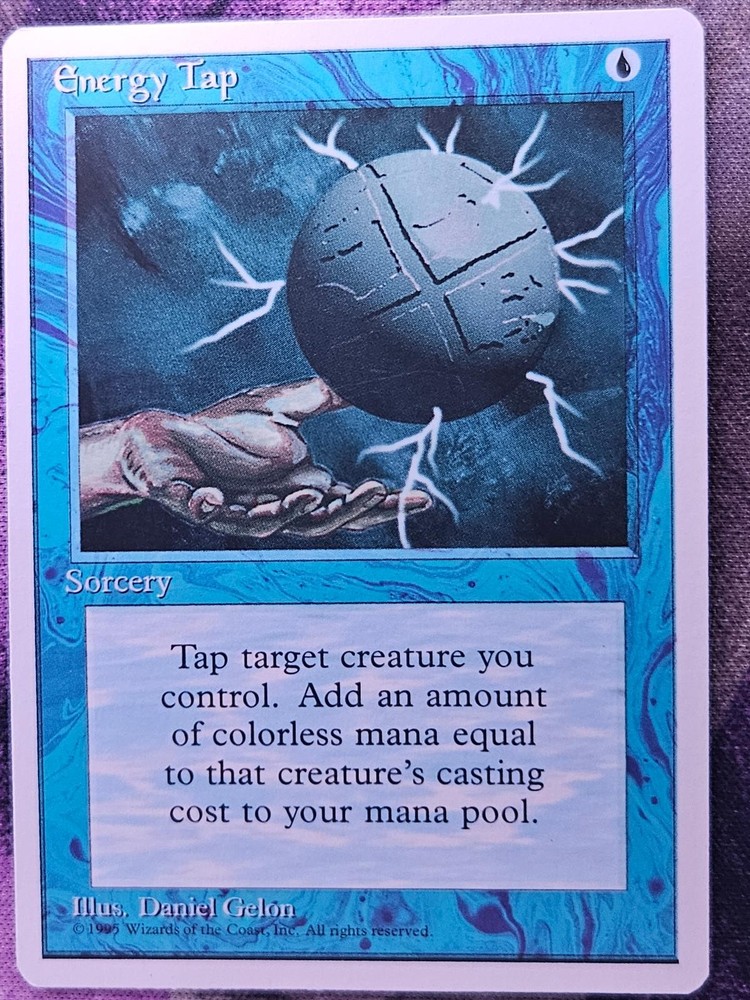 Energy Tap Common Fourth Edition Magic: The Gathering Moderately Played