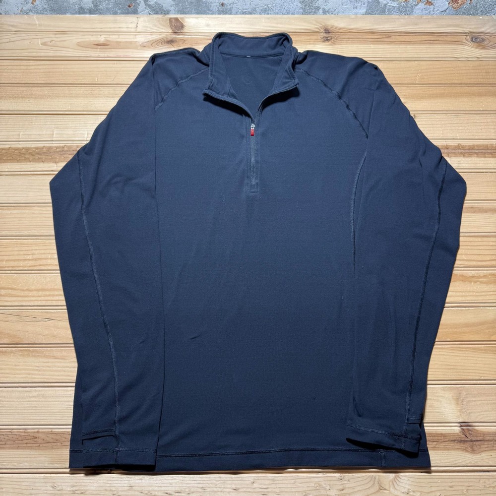 Lululemon Metal Vent Tech 1/4 Zip Mock Neck Long Sleeve Pullover Shirt Men's XL