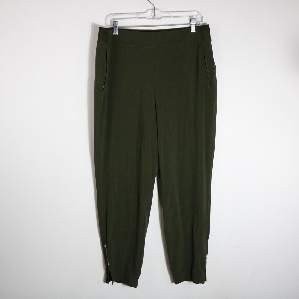 Athleta Brooklyn Heights High Rise Jogger Pant Womens 14 Pull On Aspen Olive