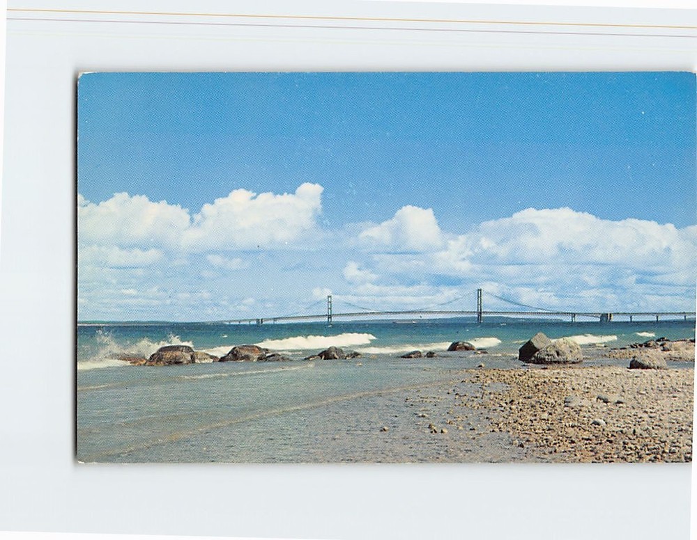 Postcard Mackinac Bridge Michigan USA