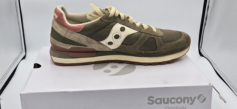 Saucony Shadow Original Shoes Mens Size 11.5 Olive Rust Suede Mesh S2108-898
