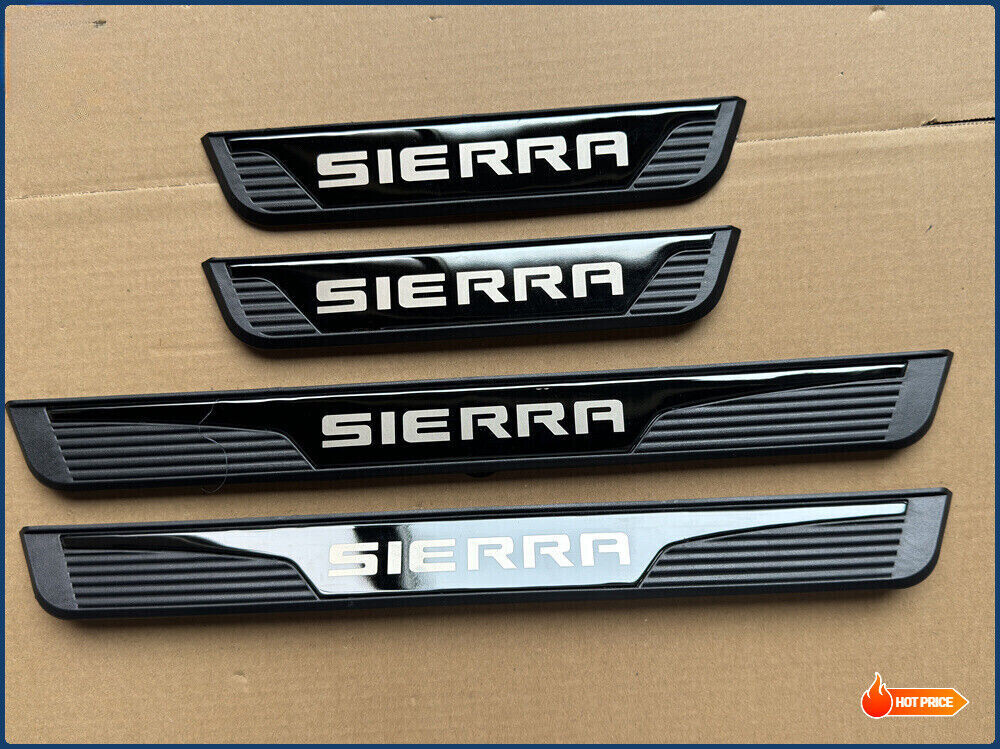 Upgrade your GMC Sierra with durable door sill scuff plate cover guard protector trim