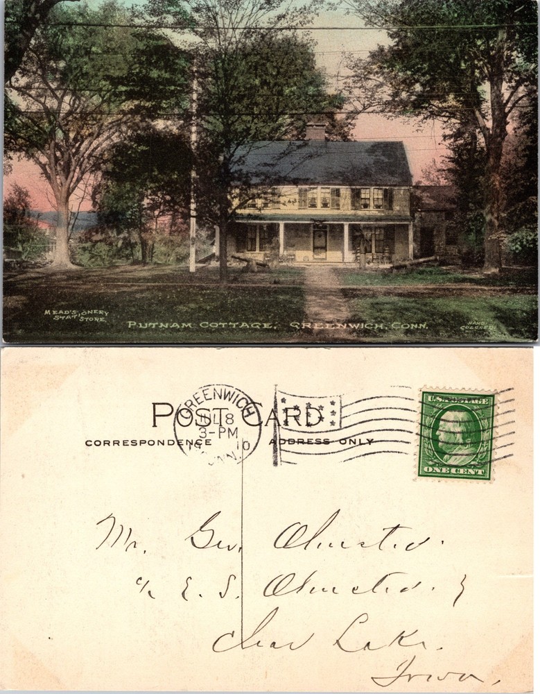 Putnam Cottage Greenwich Connecticut Postcard