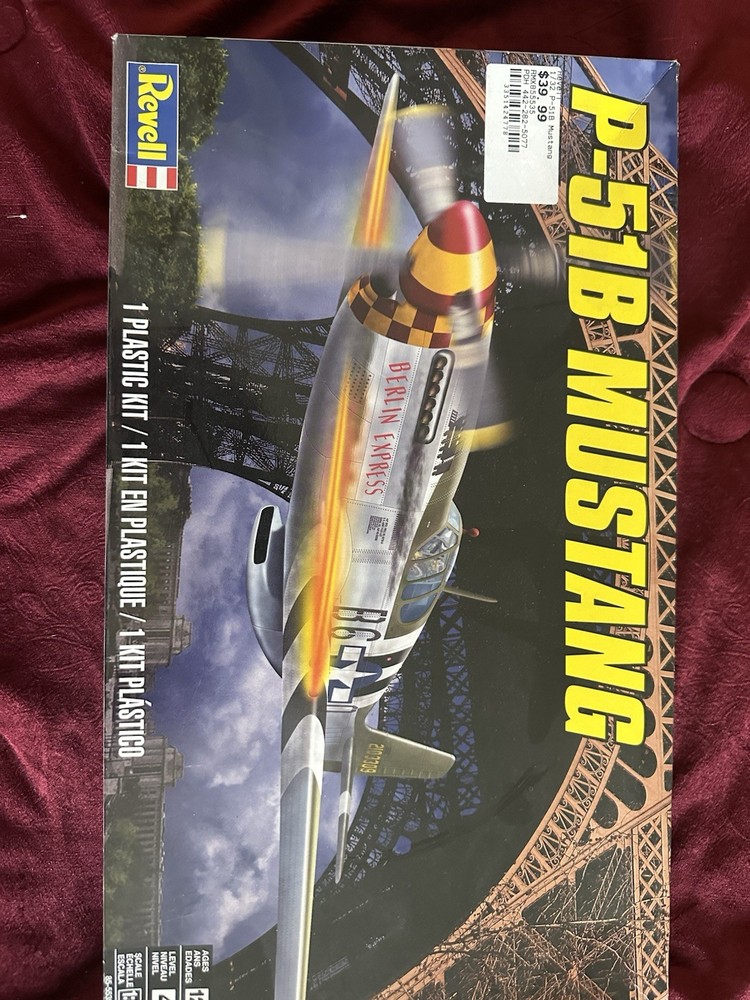 Revell 1:32 P-51B Mustang Airplane Kit Plastic Multicolor MPN 85-5535