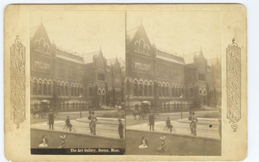 D0992~ BOSTON MA – c.1880s The Art Gallery Stereoview – Continent