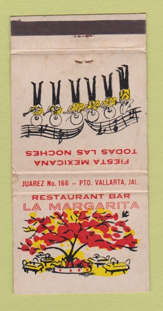 Matchbook Cover - Restaurant La Margarita Puerto Vallarta Mexico WORN 30 Strike