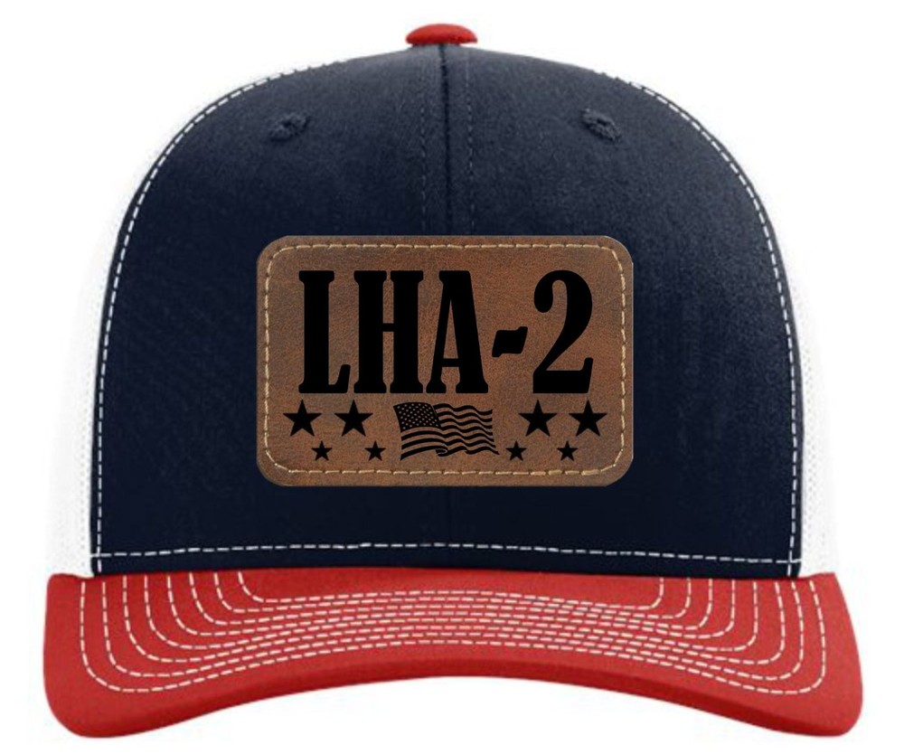 USS SAIPAN LHA-2 SHIP HAT CAP. US NAVY. NEW. LEATHER.