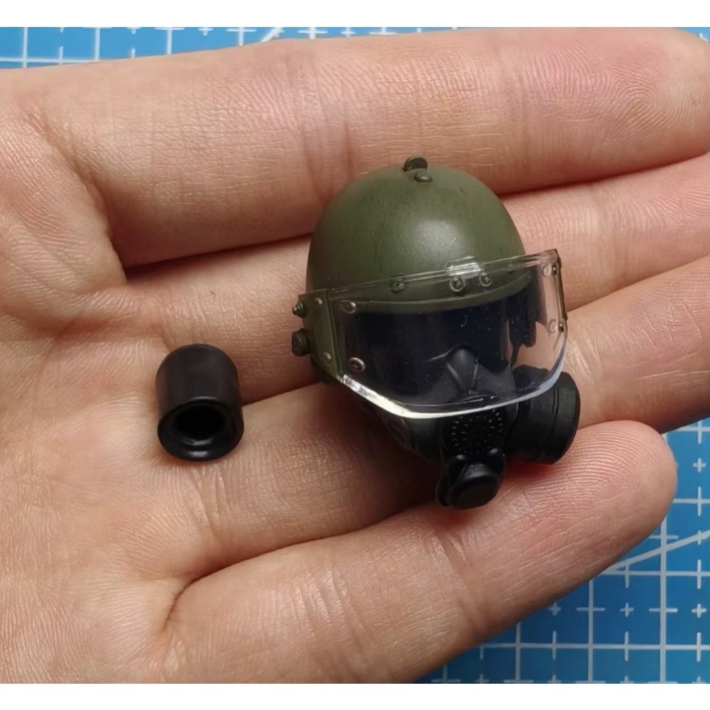 1/12 Scale Head W Helmet Model Accessory For 6
