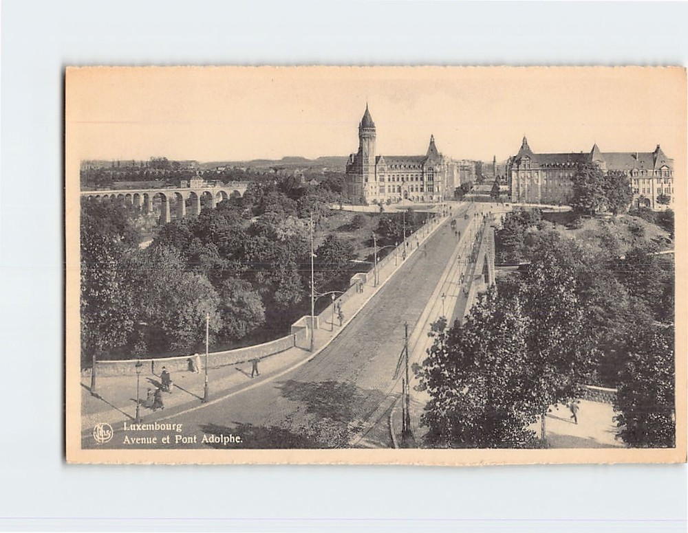 Postcard Avenue et Pont Adolphe Luxembourg