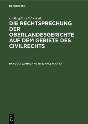 (Jahrgang 1915, Halbjahr 1.) (Hardback)