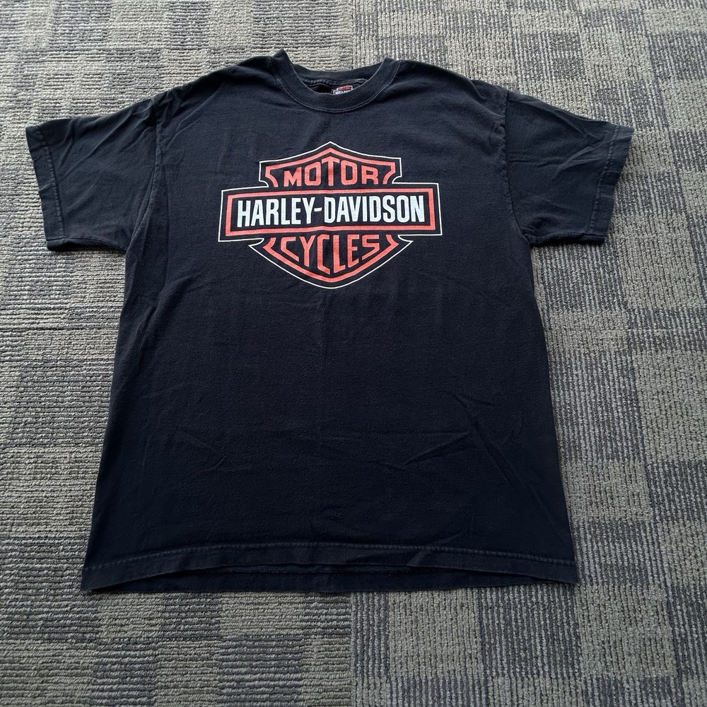 Vtg 1999 Harley Davidson Tampa Florida Black Double-Sided T-shirt Men’s Size L