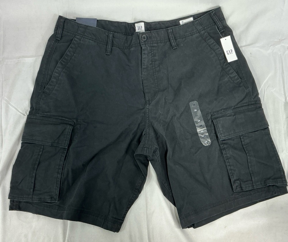 Gap Cargo Shorts 38 Black New With Tags NWT Mens GapFlex Shorts