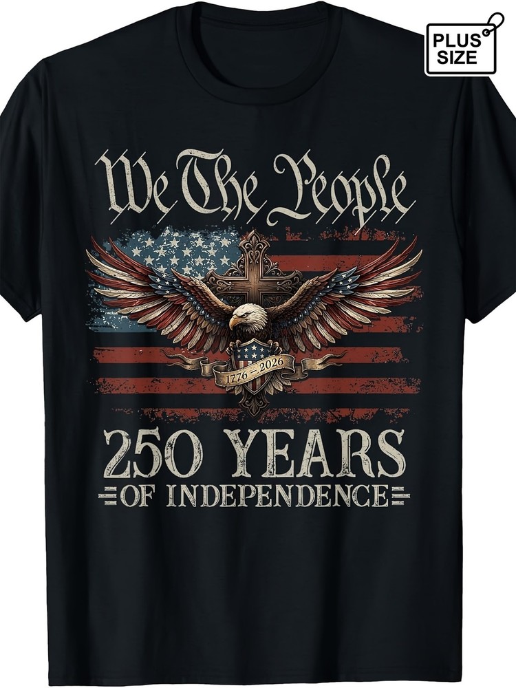 USA 250 Years T Shirt 1776 2026 American Flag July 4th Patriotic Graphic Tee