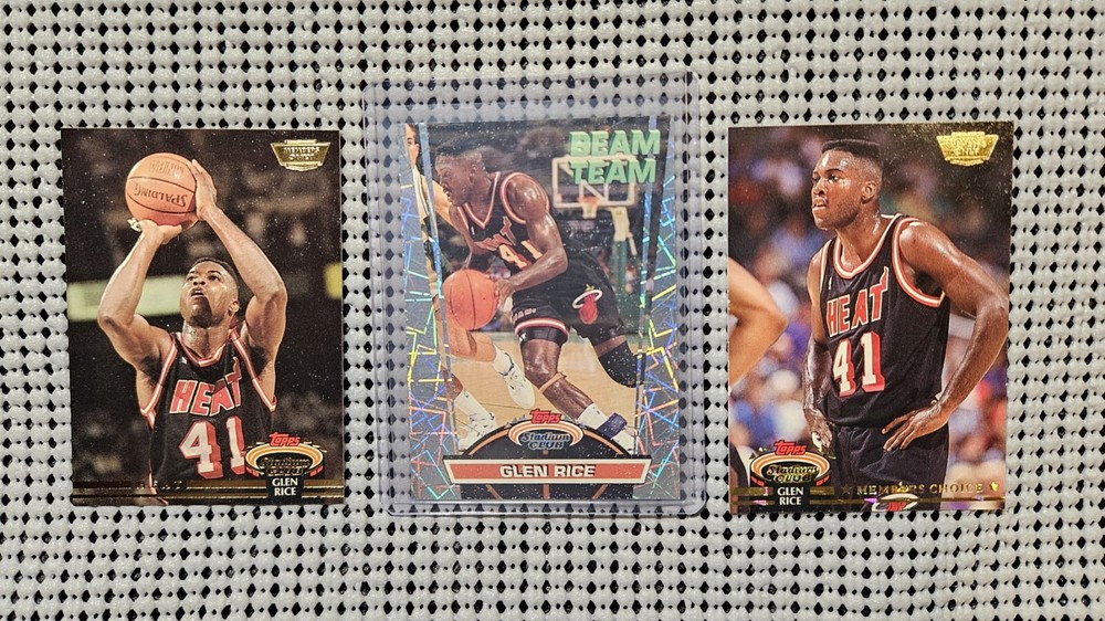 Glen Rice RARE **Members Only LOT x3** 1992 Topps Stadium Club SP Beam Team