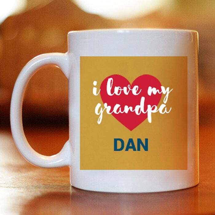 I Love My Grandpa Grandpa Coffee Mug Personalized Grandpa Mug Gift From