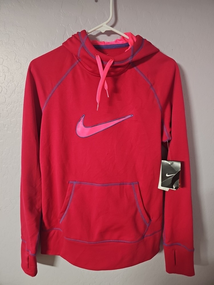 Nike Therma-FIT Hoodie Pullover Pink With Hot Pink Logo Women’s Medium